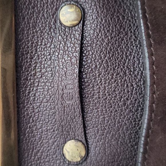 Vintage Brown Chloe Abby Leather Satchel Shoulder Bag Made In Italy - Picture 2 of 10